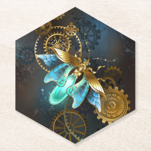 Steampunk Firefly Paper Coaster