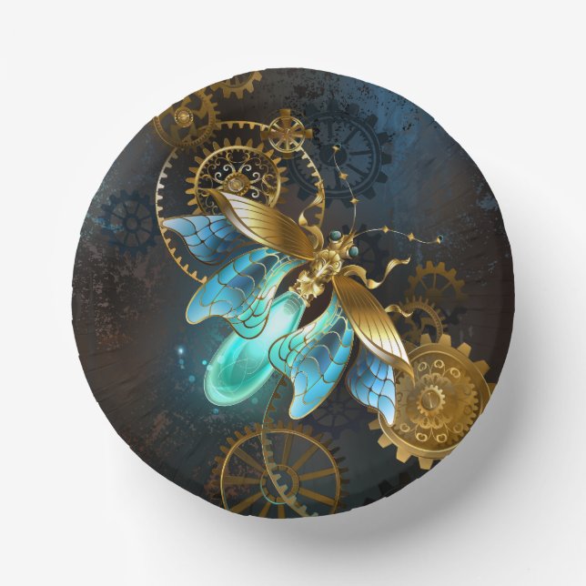 Steampunk Firefly Paper Plate (Front)