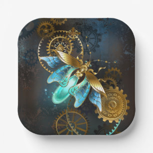 Steampunk Firefly Paper Plate