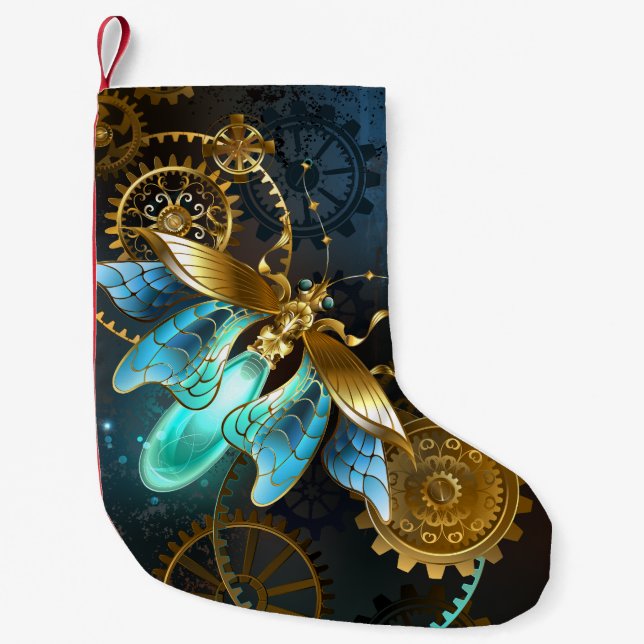 Steampunk Firefly Small Christmas Stocking (Front)