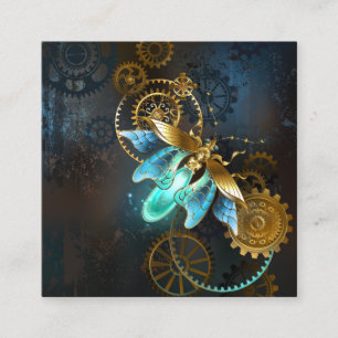 Steampunk Firefly Square Business Card