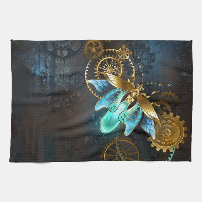 Steampunk Firefly Tea Towel (Horizontal)