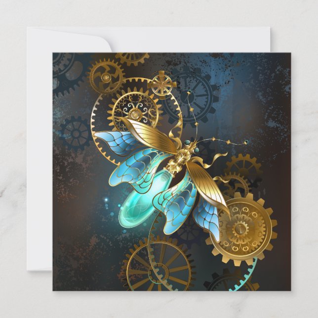 Steampunk Firefly Thank You Card (Front)
