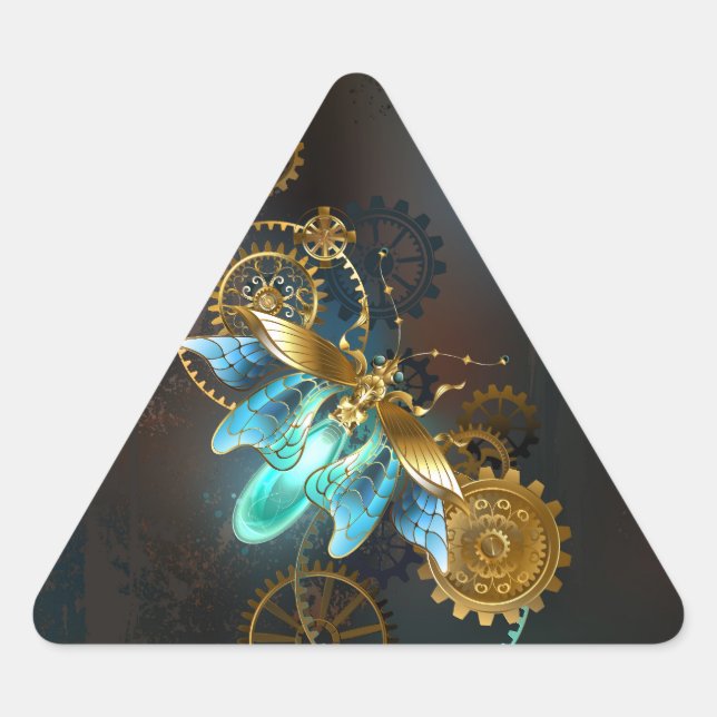 Steampunk Firefly Triangle Sticker (Front)