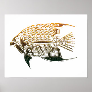 Steampunk fish posters