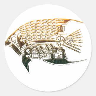 Steampunk fish stickers