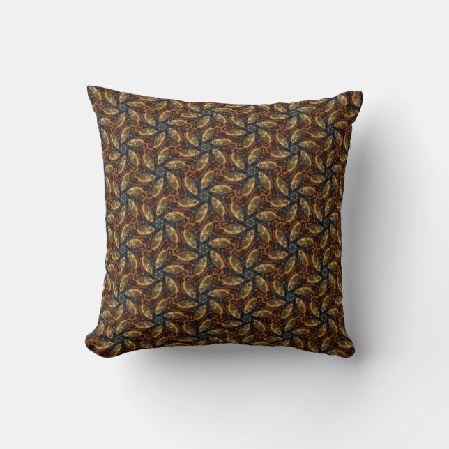 Steampunk Fishes 2 of 3 Cushion (Front)