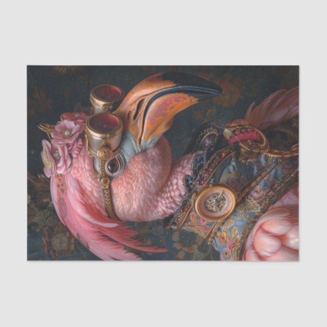 Steampunk Flamingo  Tissue Paper (Front)