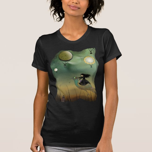 Steampunk Flight Distressed T-Shirt (Front)