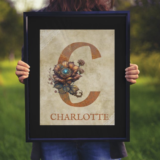 Steampunk Floral Letter C Poster (Creator Uploaded)