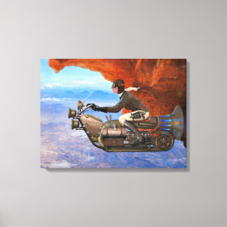 Steampunk Flying Machine Canvas Print