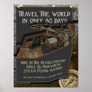 Steampunk Flying Machine Print