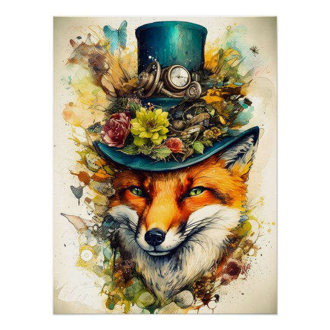 Steampunk Fox Poster (Front)