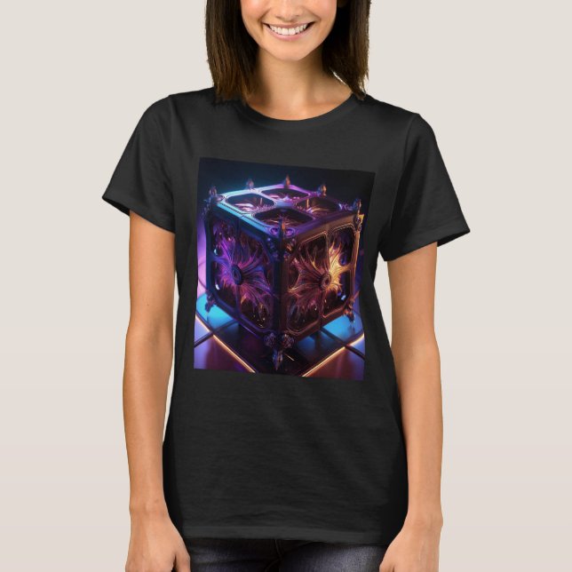 Steampunk Fractal Reflective Music Box T-Shirt (Front)