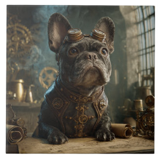 Steampunk Frenchie (Edition 1) - Ceramic Tile