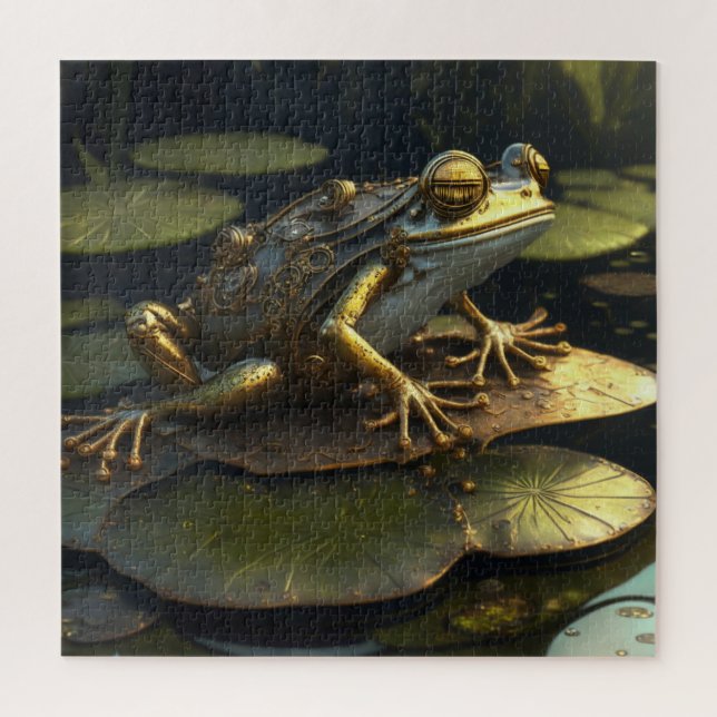Steampunk Frog | Gothic Art Jigsaw Puzzle (Vertical)