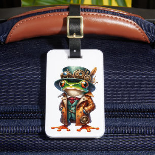 Steampunk Frog Luggage Tag