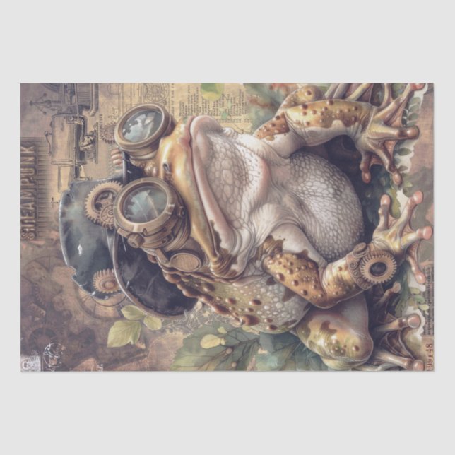 Steampunk Frog Tissue Paper (Front)