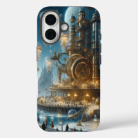 Steampunk Futuristic Ancient City with Jellyfish