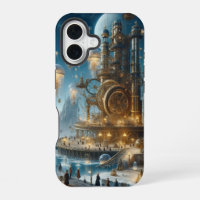 Steampunk Futuristic Ancient City with Jellyfish
