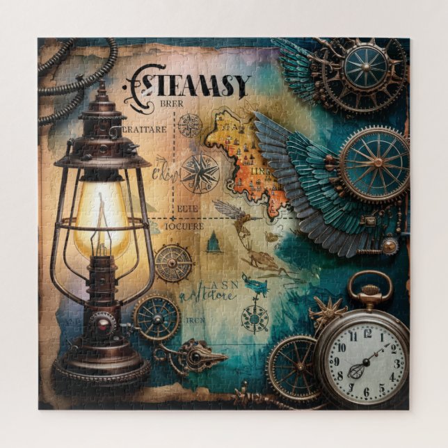 Steampunk Gas Light Puzzle (Vertical)