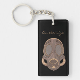 Steampunk Gas Mask Thunder_Cove Key Ring