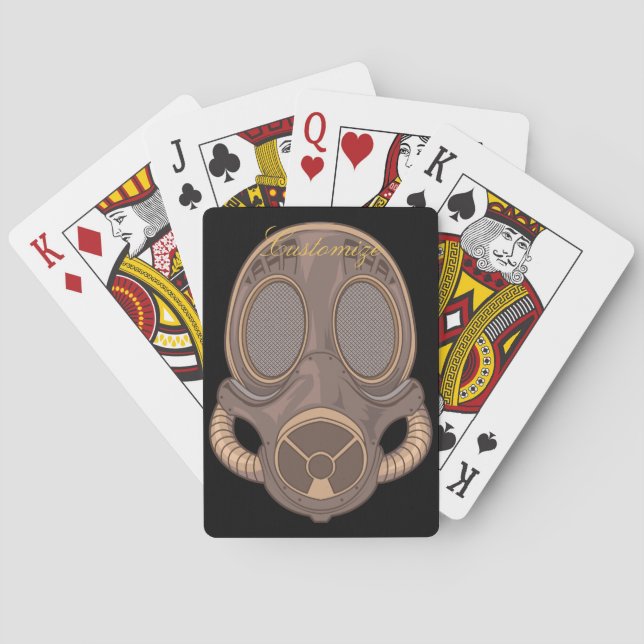 Steampunk Gas Mask Thunder_Cove Playing Cards (Back)