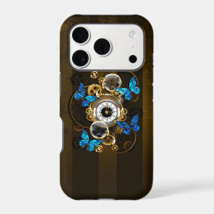 Steampunk Gears and Blue Butterflies