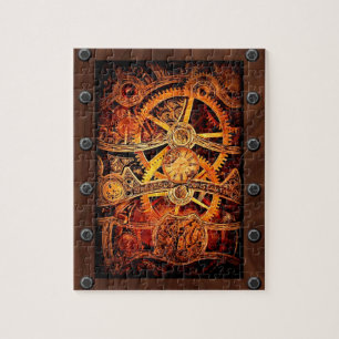 SteamPunk Gears and Rivets Jigsaw Puzzle