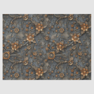 Steampunk Gears and Springs Flowers for Decoupage Tissue Paper