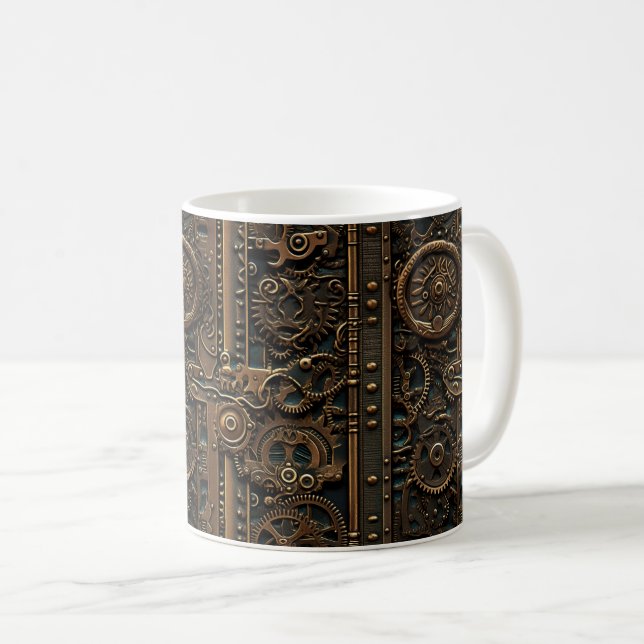 Steampunk Gears Coffee Mug (Front Right)