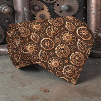 Steampunk Gears Custom Necktie Tie