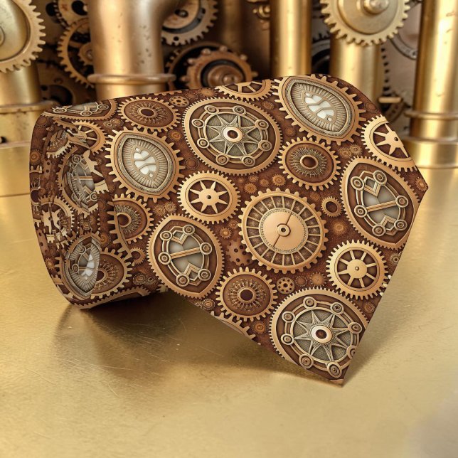 Steampunk Gears Custom Necktie Tie (Creator Uploaded)