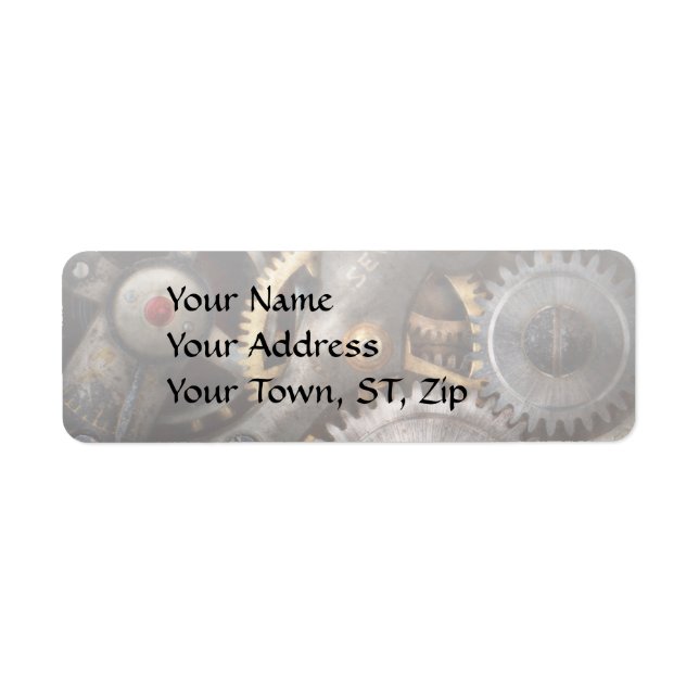Steampunk - Gears - Horology Return Address Label (Front)