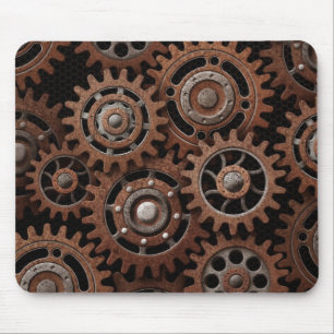 Steampunk Gears Mouse Pad