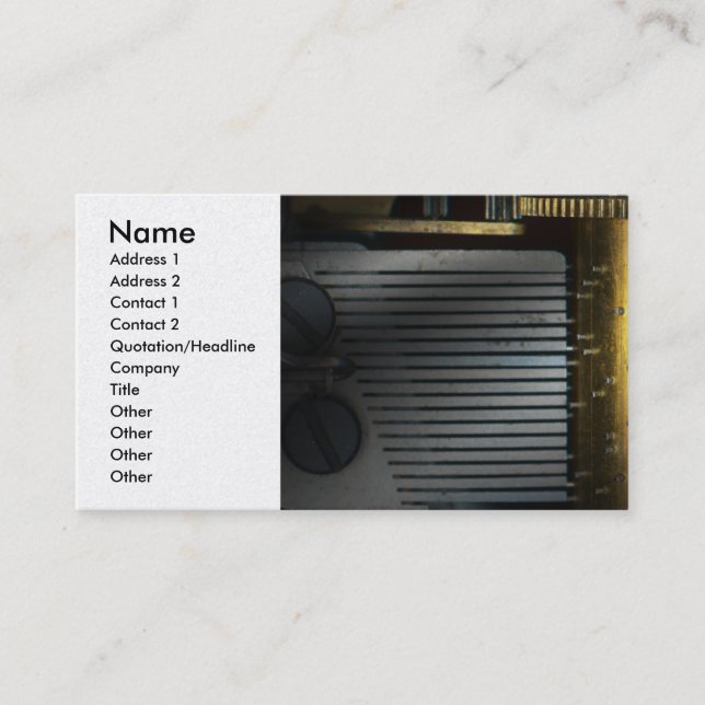 Steampunk - Gears - Music Machine Business Card (Front)