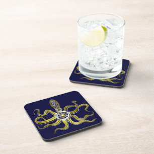 Steampunk Gears Octopus Kraken Coaster
