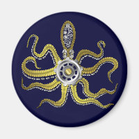 Steampunk Gears Octopus Kraken