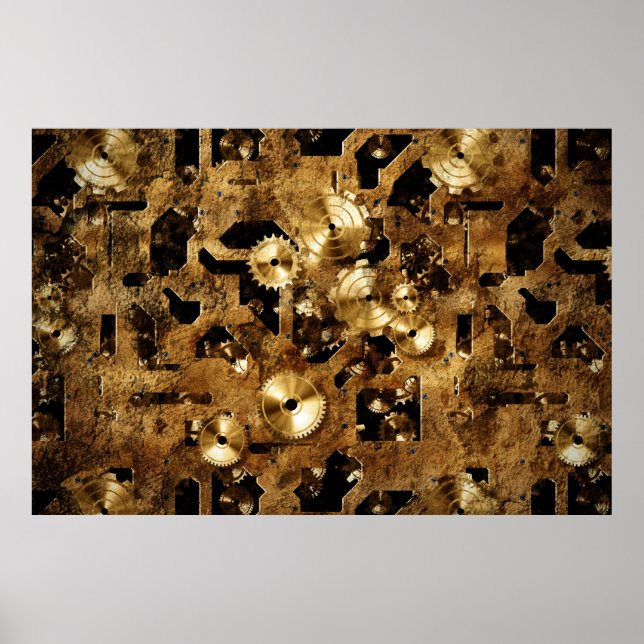 STEAMPUNK GEARS POSTER (Front)