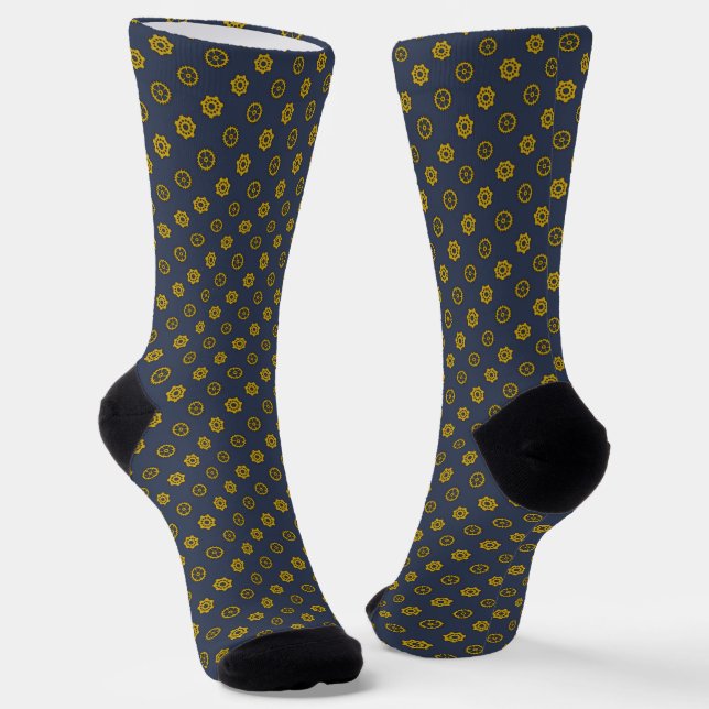 Steampunk Gears Socks (Angled)