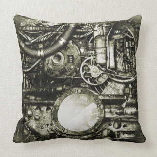 Steampunk Gears Throw Pillow