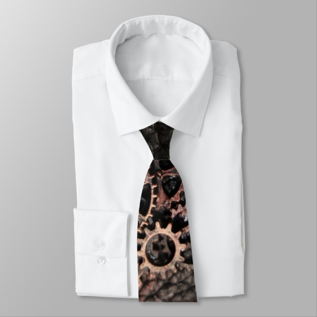 Steampunk Gears Tie (Tied)