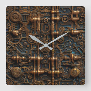 Steampunk Gears Wall Clock