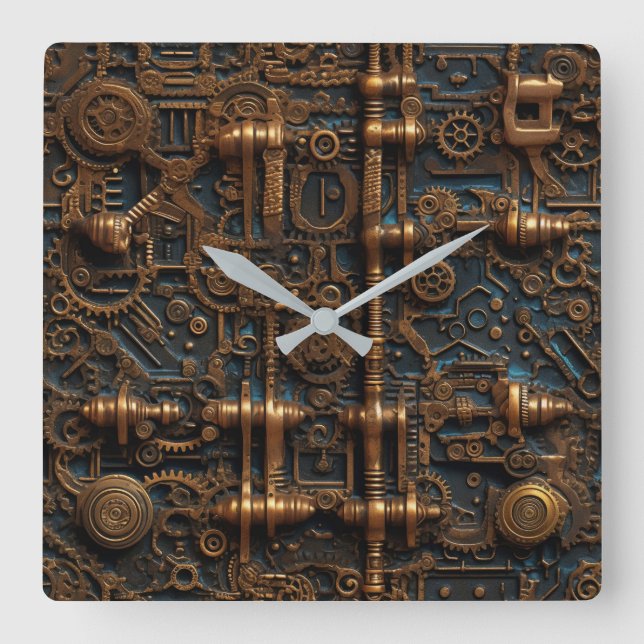 Steampunk Gears Wall Clock (Front)