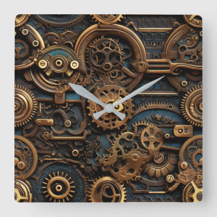 Steampunk Gears Wall Clock