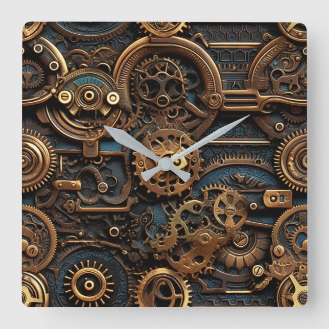 Steampunk Gears Wall Clock (Front)