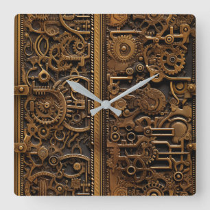 Steampunk Gears Wall Clock