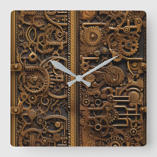 Steampunk Gears Wall Clock (Front)