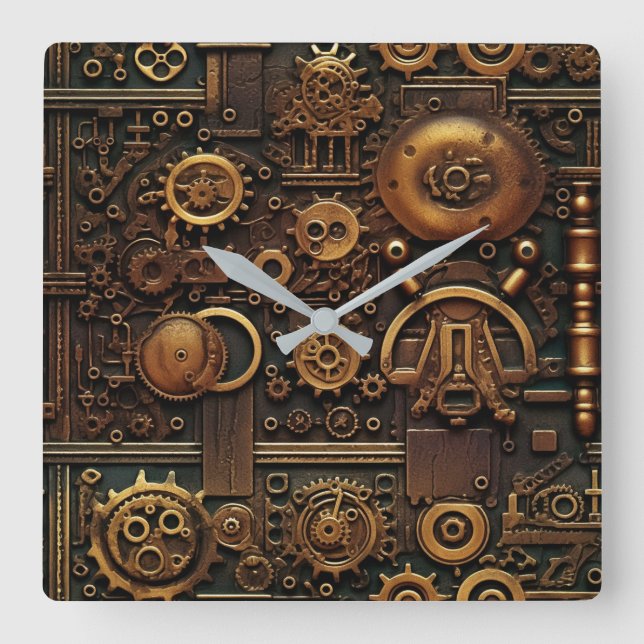 Steampunk Gears Wall Clock (Front)