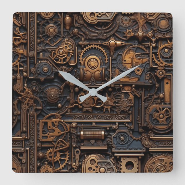 Steampunk Gears Wall Clock (Front)